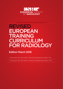 revised european training curriculum for radiology