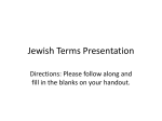 Jewish Terms Presentation