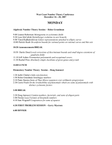 2007 Schedule of Talks