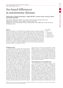 Sex-based differences in autoimmune diseases