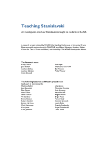 Teaching Stanislavski - Higher Education Academy