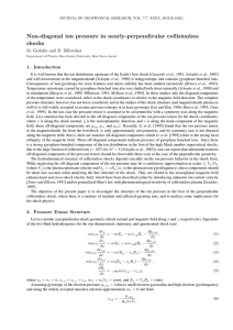 Non-diagonal ion pressure in nearly