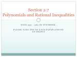 2.7_Polynomials Rat Inequalities