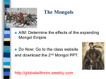 Pax Mongolica - Mr. Sarmiento`s Global History Class