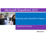 Working with SharePoint Objects