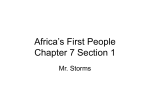 Africa`s First People Chapter 7 Section 1