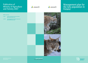 Management plan for the lynx population in Finland