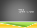 Verbal Communication II