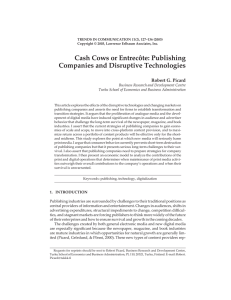 Cash Cows or Entrecôte: Publishing Companies and