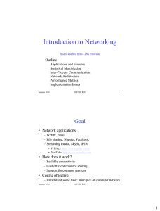Networking Basics - Undergraduate Research in Consumer