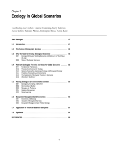 Ecology in Global Scenarios - Millennium Ecosystem Assessment