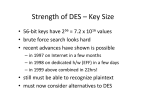 Strength of DES – Key Size