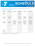 Water Fitness Schedule - YMCA of Metro Chicago