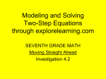 Modeling and Solving Two-Step Equations