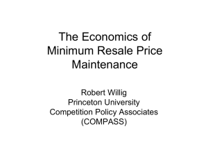 The Economics of Minimum Resale Price Maintenance