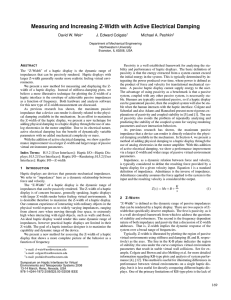 Measuring and Increasing Z-Width with Active Electrical Damping