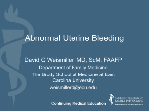 Abnormal Uterine Bleeding - American Academy of Family Physicians