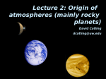Lecture 2: Origin of atmospheres (mainly rocky planets)