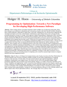Programming by Optimisation: Towards a New Paradigm for