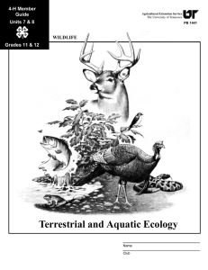 Terrestrial and Aquatic Ecology - The University of Tennessee