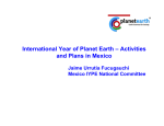 International Year of Planet Earth – Activities and Plans in Mexico