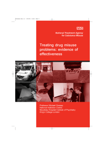 Treating drug misuse problems: evidence of effectiveness