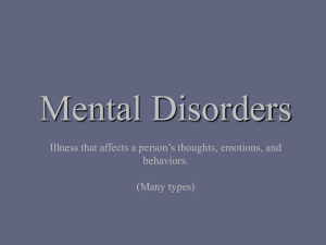 Mental Disorders and Addictive Behavior