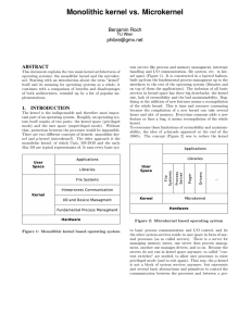 Monolithic kernel vs. Microkernel