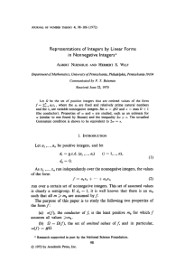 Representations of Integers by Linear Forms in Nonnegative