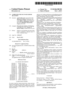 Complexes for use in metathesis reactions