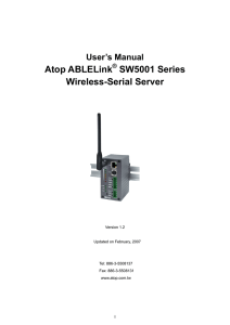 User`s Manual Atop ABLELink ® SW5001 Series Wireless