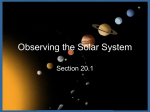 Observing the Solar System