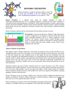 Honors Chemistry