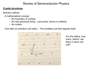 ECE692 Slides 2: Crystal Structures (Updated 09/03 - UTK-EECS