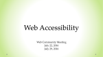 Web accessibility