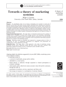 Towards a theory of marketing systems