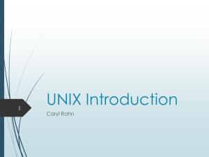 Unix Intro PowerPoint