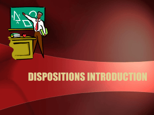 TEACHER DISPOSITIONS