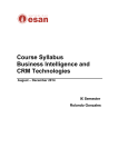 Course Syllabus Business Intelligence and CRM Technologies