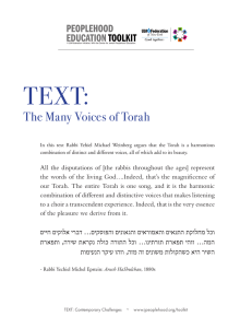 The Many Voices of Torah - The Center for Jewish Peoplehood
