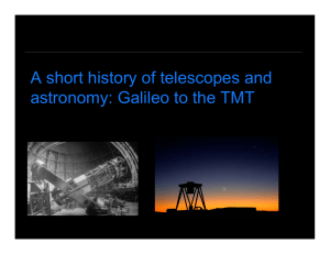 A short history of astronomy and telescopes