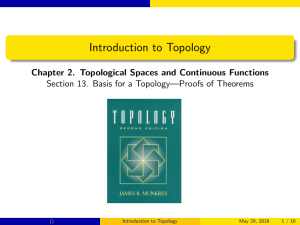 Introduction to Topology