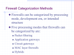 Firewall Categorization Methods
