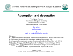 Adsorption and desorption