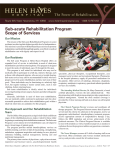 Sub-acute Rehabilitation Program Scope of Services