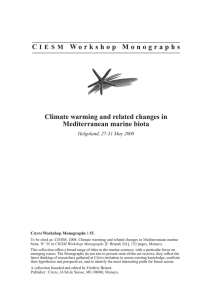 C IESM Workshop Monographs Climate warming and related changes in