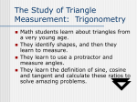 The Study of Triangle Measurement: Trigonometry