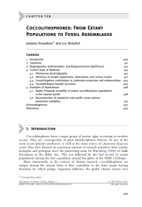 Coccolithophores: From Extant Populations to Fossil Assemblages