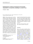 Spatiotemporal variation in functional and taxonomic organization of