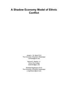 A Shadow Economy Model of Ethnic Conflict